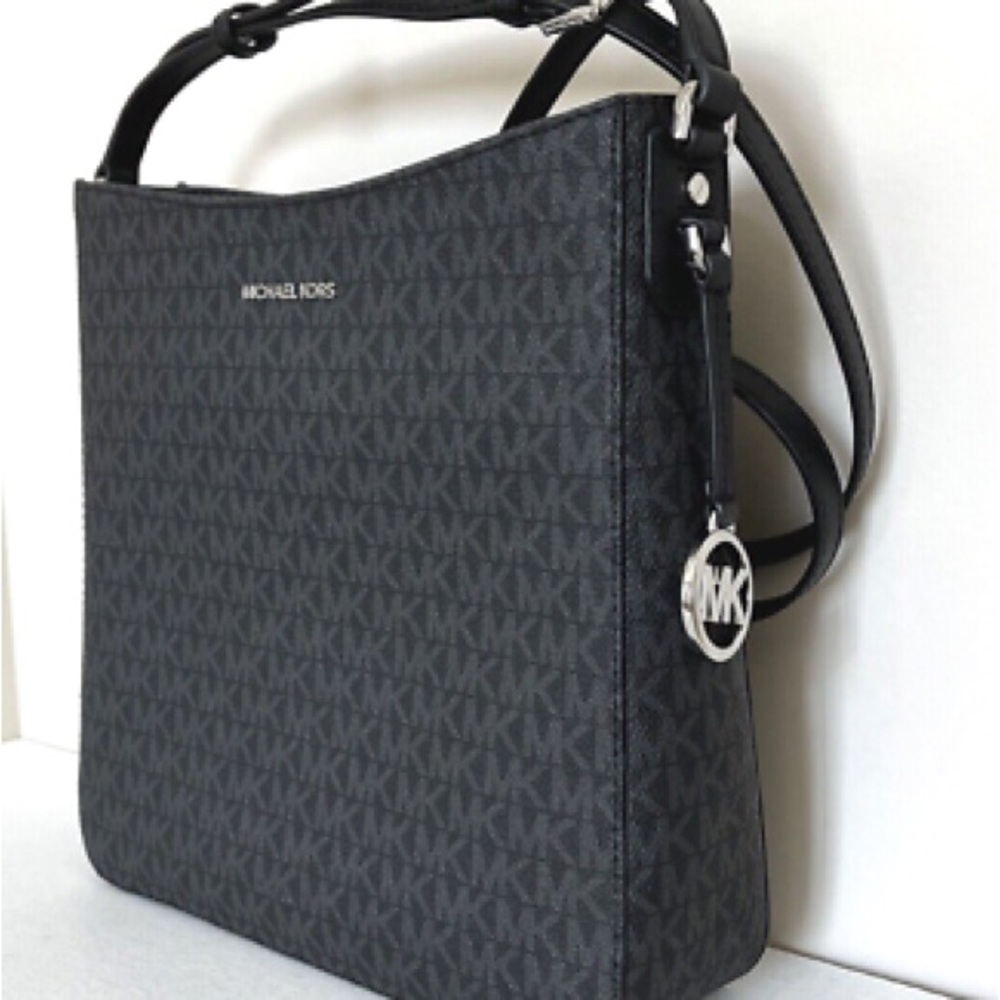 Michael Kors Charcoal Monogram Travel Crossbody